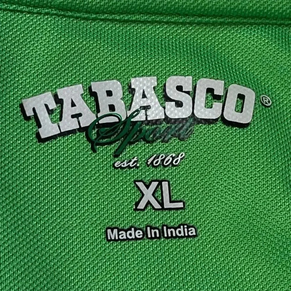 Tabasco Sport Men’s‎ Casual Green Blue Auto Stripe Golf Polo XL - Picture 4 of 5